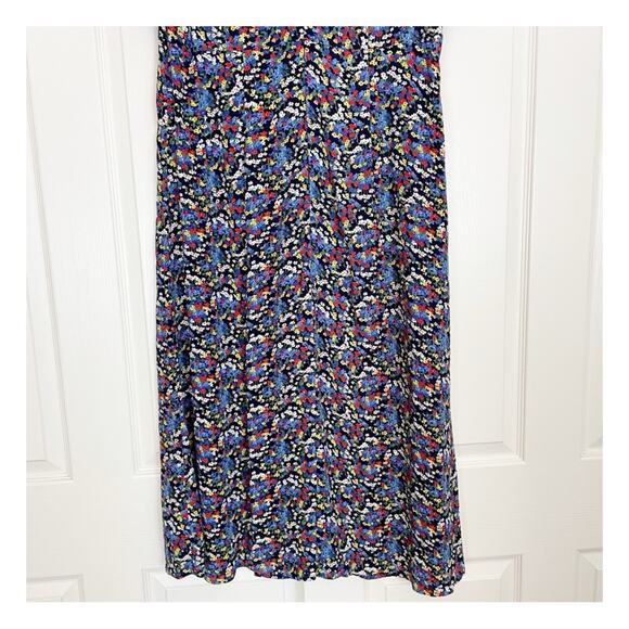 Boden Tessa Ditsy Floral Puff Sleeve Midi Dress Viscose Multi Color Sz 12L - Picture 8 of 11